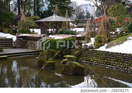 富山城堡在冬天破壞公園 富山城堡在冬天破壞公園 28659275