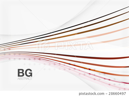 Thin lines wave abstract background 28660497