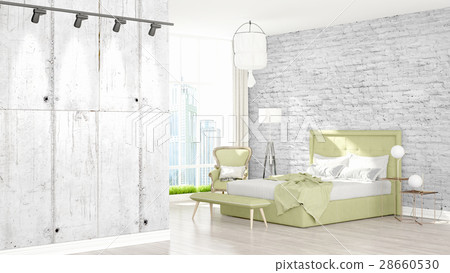 Modern bright interior . 3D rendering Modern bright interior . 3D rendering 28660530