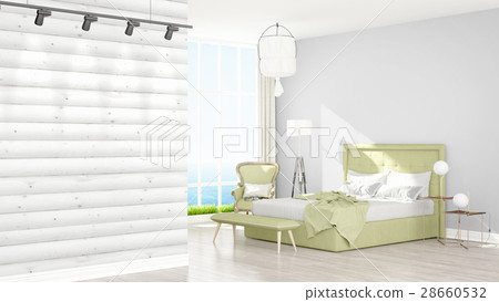 Modern bright interior . 3D rendering 28660532