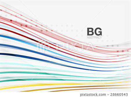 Thin lines wave abstract background 28660543