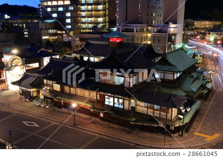 Night view of Dogo Onsen Main building 28661045