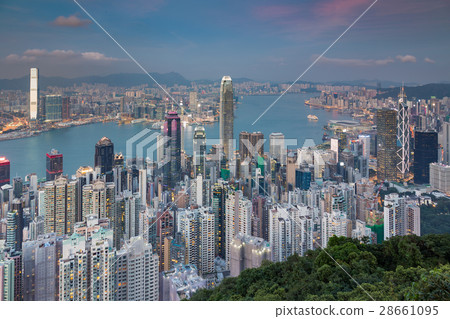 Hong Kong cityscape aerial view Hong Kong cityscape aerial view 28661095