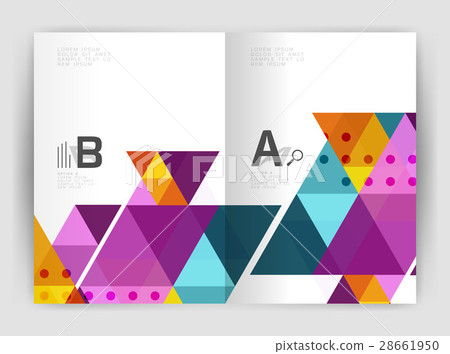 Vector triangle print template Vector triangle print template 28661950