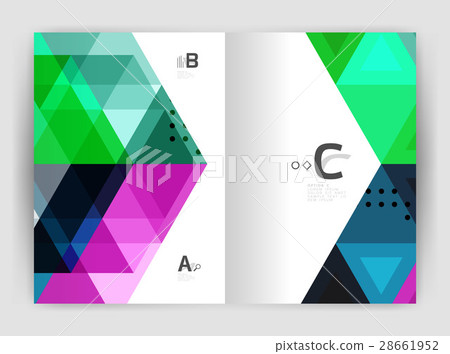Vector triangle print template Vector triangle print template 28661952