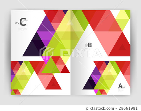 Vector triangle print template 28661981