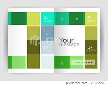 Squares and rectangles a4 brochure template 28662288