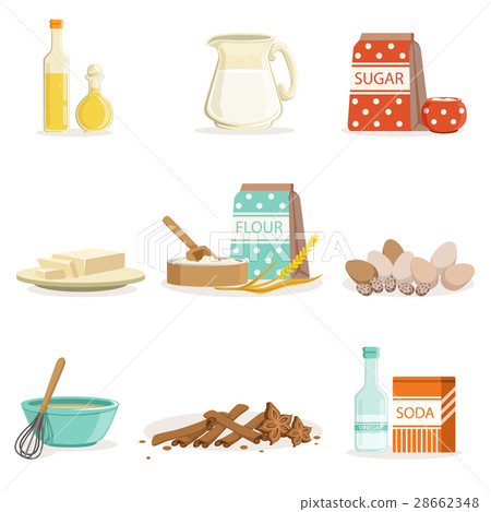 Baking Ingredients And Kitchen Tools And Utensils 28662348