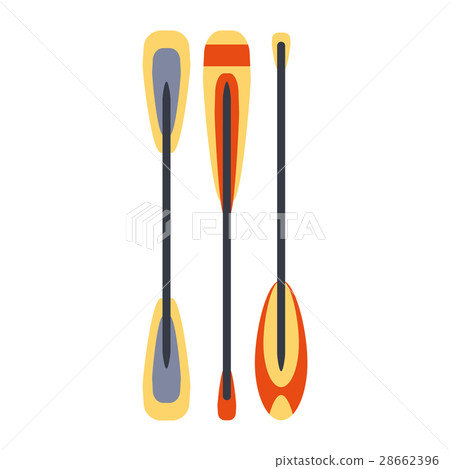 Set Of Three Kayak And Raft Peddles, Part Of Boat 28662396