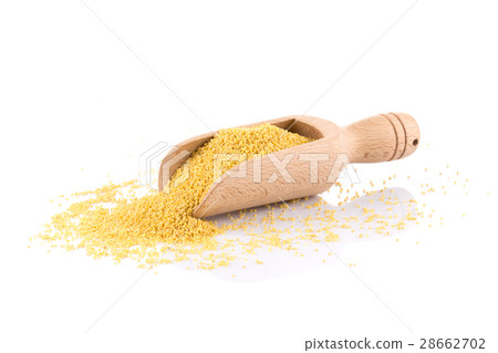 Dry millet isolated on white Dry millet isolated on white 28662702