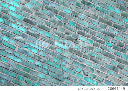 blue green vintage stone background - wall 28663449