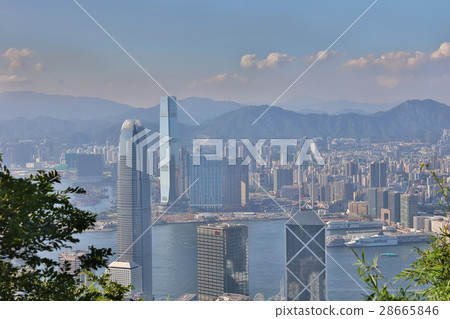 Hong Kong view from Victoria Peak. Hong Kong view from Victoria Peak. 28665846