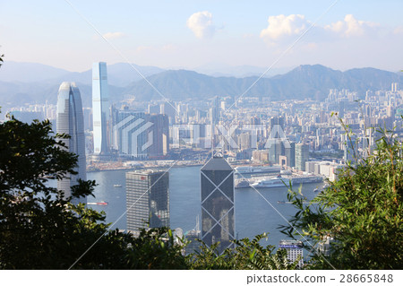 Hong Kong, China city skyline Peak. Hong Kong, China city skyline Peak. 28665848