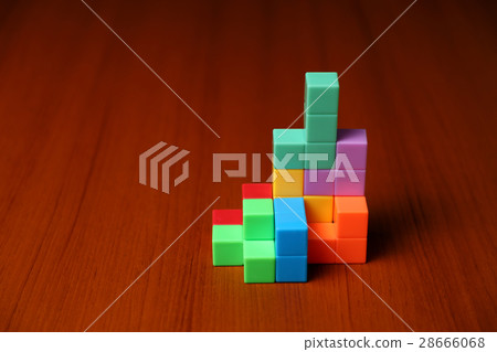 Colorful block puzzle 28666068