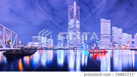 Night view of Yokohama Night view of Yokohama 28667217