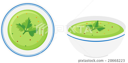 Cream vegetable soup in bowl Cream vegetable soup in bowl 28668223
