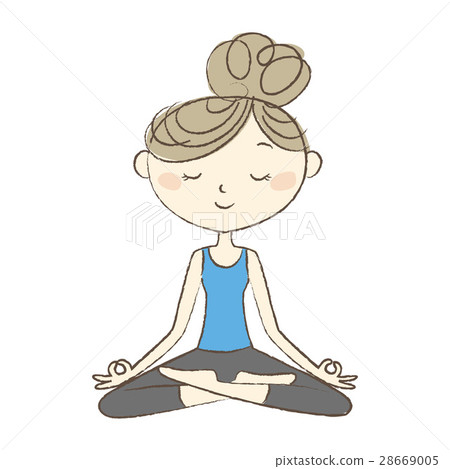Women who pose yoga meditation Women who pose yoga meditation 28669005