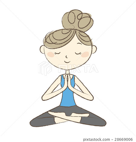 Women who pose yoga meditation Women who pose yoga meditation 28669006