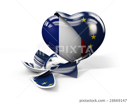 3d Illustration of France FRexit, European Union 28669147