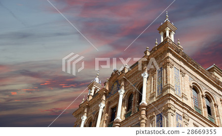 Buildings on the Plaza de Espana.Seville Buildings on the Plaza de Espana.Seville 28669355