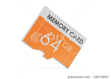 memory card 64 GB, 3D rendering 28670083