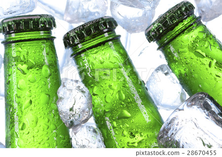 Perfectly chilled beer, in ideal yellow color Perfectly chilled beer, in ideal yellow color 28670455