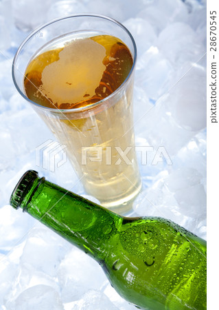 Perfectly chilled beer, in ideal yellow color Perfectly chilled beer, in ideal yellow color 28670545