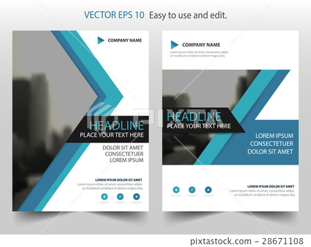 Blue triangle annual report  Brochure template 28671108