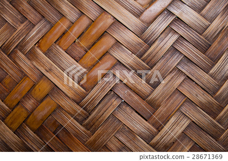 Background woven bamboo pattern. 28671369