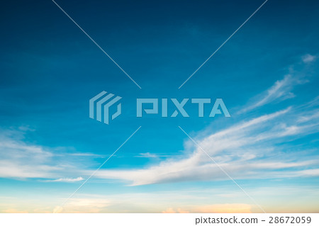 Fluffy cloud on blue sky in the evening Fluffy cloud on blue sky in the evening 28672059