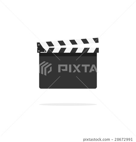 Clapperboard empty template vector icon isolated 28672991