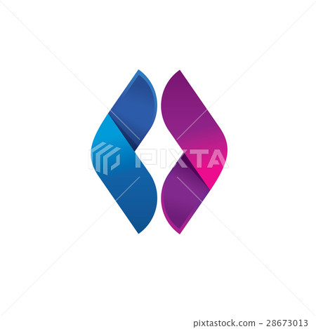 Letter O logo, abstract beauty leaf double Letter O logo, abstract beauty leaf double 28673013