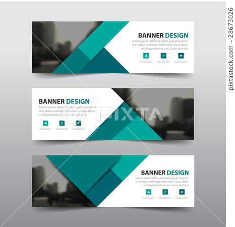 Green triangle corporate business banner template Green triangle corporate business banner template 28673026