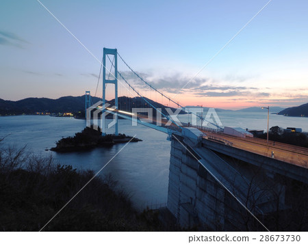 Night view of Aki Nada Bridge Night view of Aki Nada Bridge 28673730