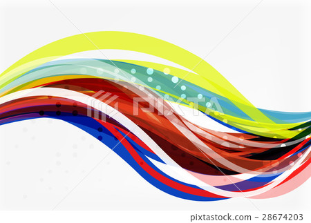 Colorful flowing wave abstract background - Stock Illustration ...