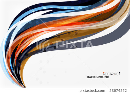 Colorful flowing wave abstract background - Stock Illustration ...