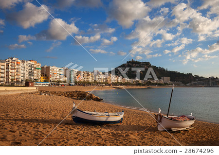 Blanes Beach Sea And Town Skyline Blanes Beach Sea And Town Skyline 28674296