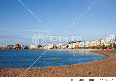 Sea Bay and Beach in Blanes Sea Bay and Beach in Blanes 28674297