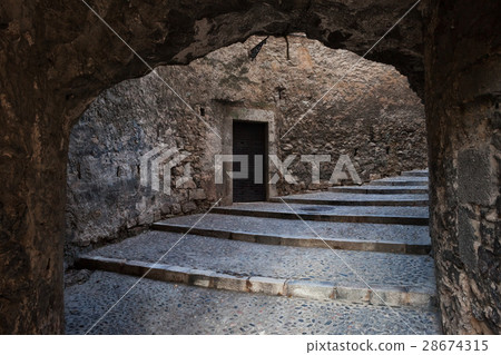 Medieval Passage with stairs in Old Jewish Quarter 28674315