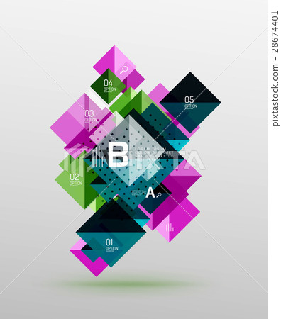 Repetition of overlapping color squares 28674401