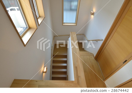 Around the newly built housing staircase Around the newly built housing staircase 28674442