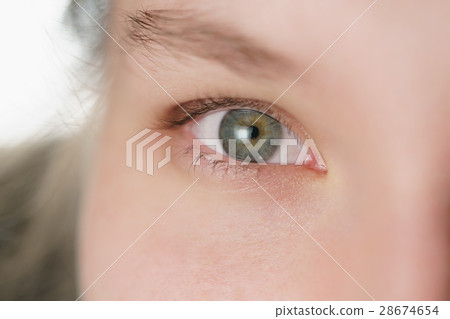 Closeup of teenage girl part face portrait looking Closeup of teenage girl part face portrait looking 28674654