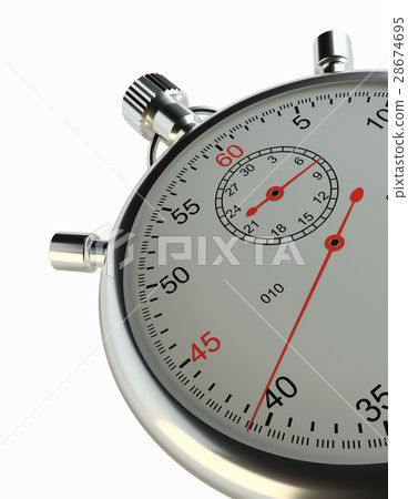 Stopwatch. Isolated on white - Stock Illustration [28674695] - PIXTA