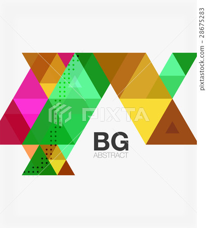 Triangle modern mosaic geometric template 28675283