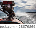 Water foam wake from long tail boat engine 28676869