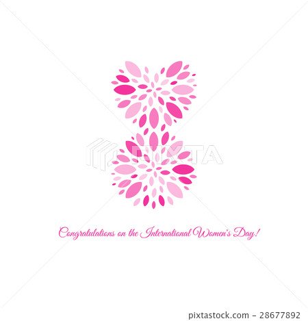 Isolated pink color number eight of petals icon Isolated pink color number eight of petals icon 28677892