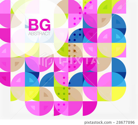 Colorful circles modern abstract composition with Colorful circles modern abstract composition with 28677896
