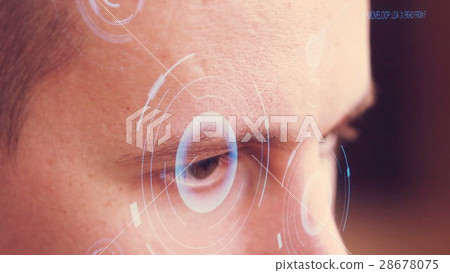 Computer programmer coding futuristic holographic Computer programmer coding futuristic holographic 28678075