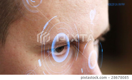 Computer programmer coding futuristic holographic Computer programmer coding futuristic holographic 28678085