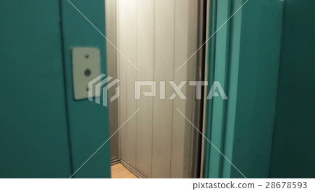 the closing of elevator doors green the closing of elevator doors green 28678593